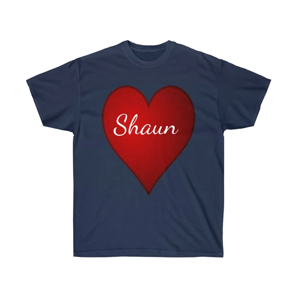 Personalized Unisex Tee, Valentine's Day Tee, Heart Tee, Love T-shirts, Personalized t-shirt, Custom t-shirts