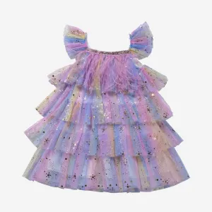 PETITE HAILEY Layered Dress Purple