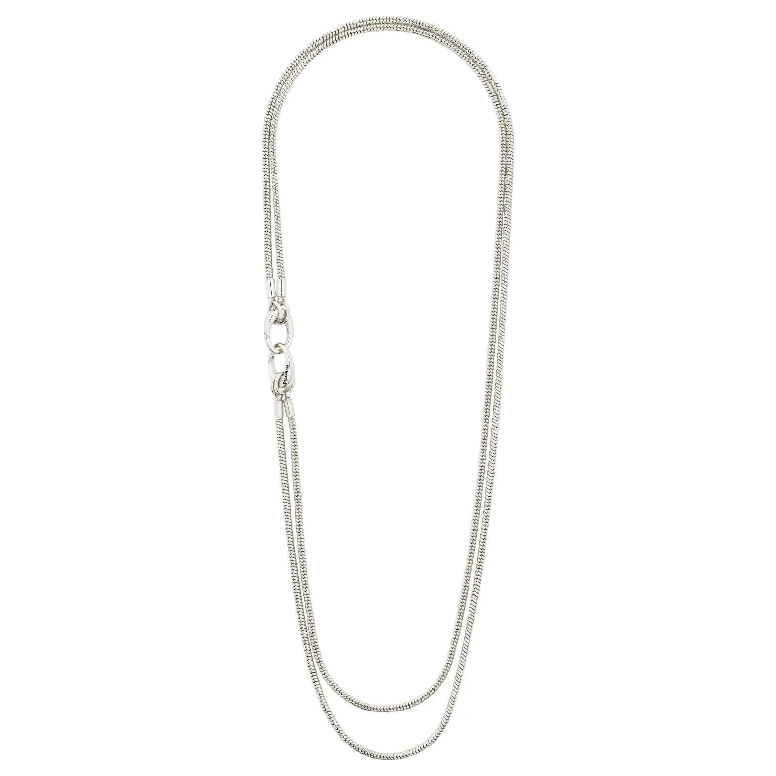 Pilgrim Solidarity Silver Snake Chain Necklace