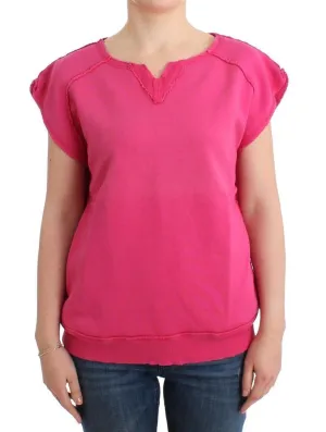Pink short sleeve sweatshirt