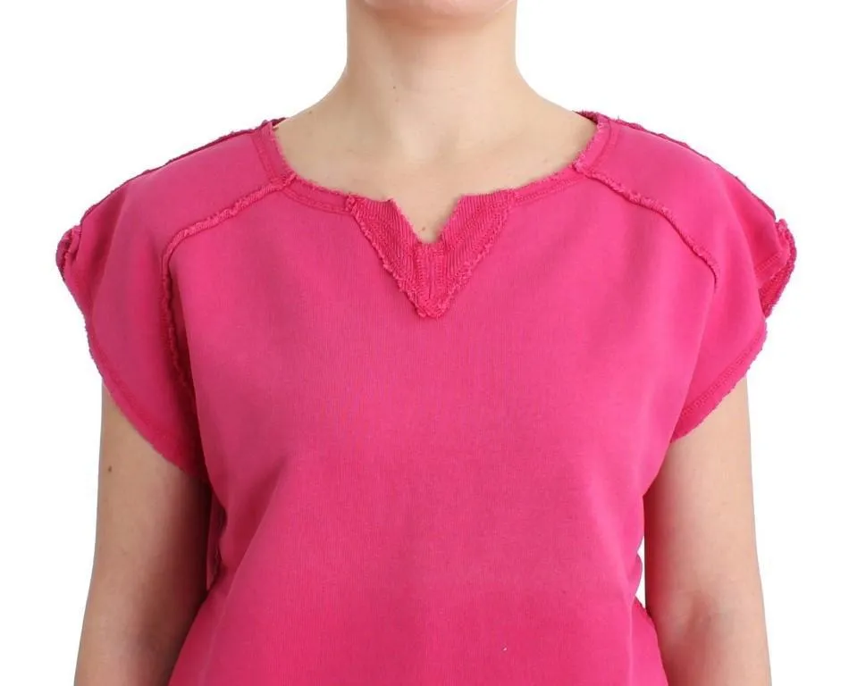 Pink short sleeve sweatshirt