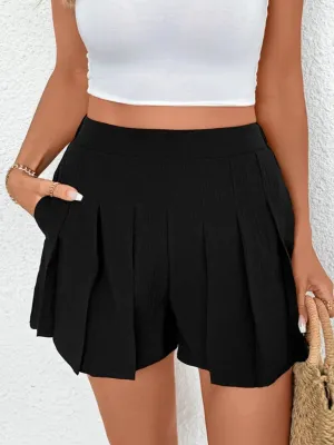 Pleated Shorts with Pockets S-XL