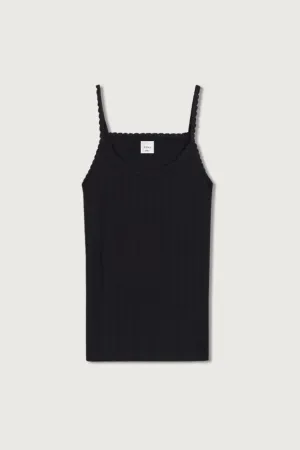 Pointelle Cami Black