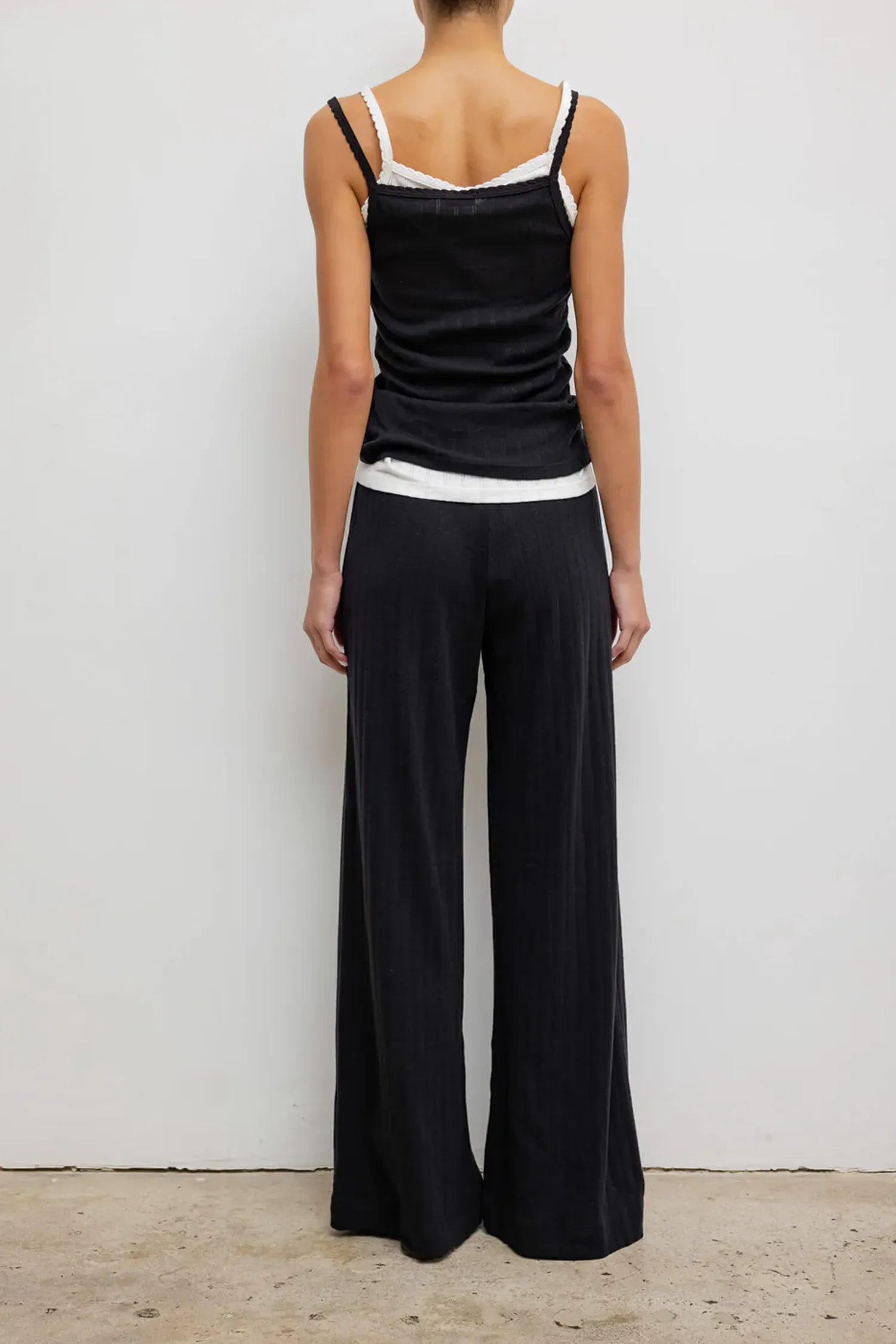 Pointelle Cami Black
