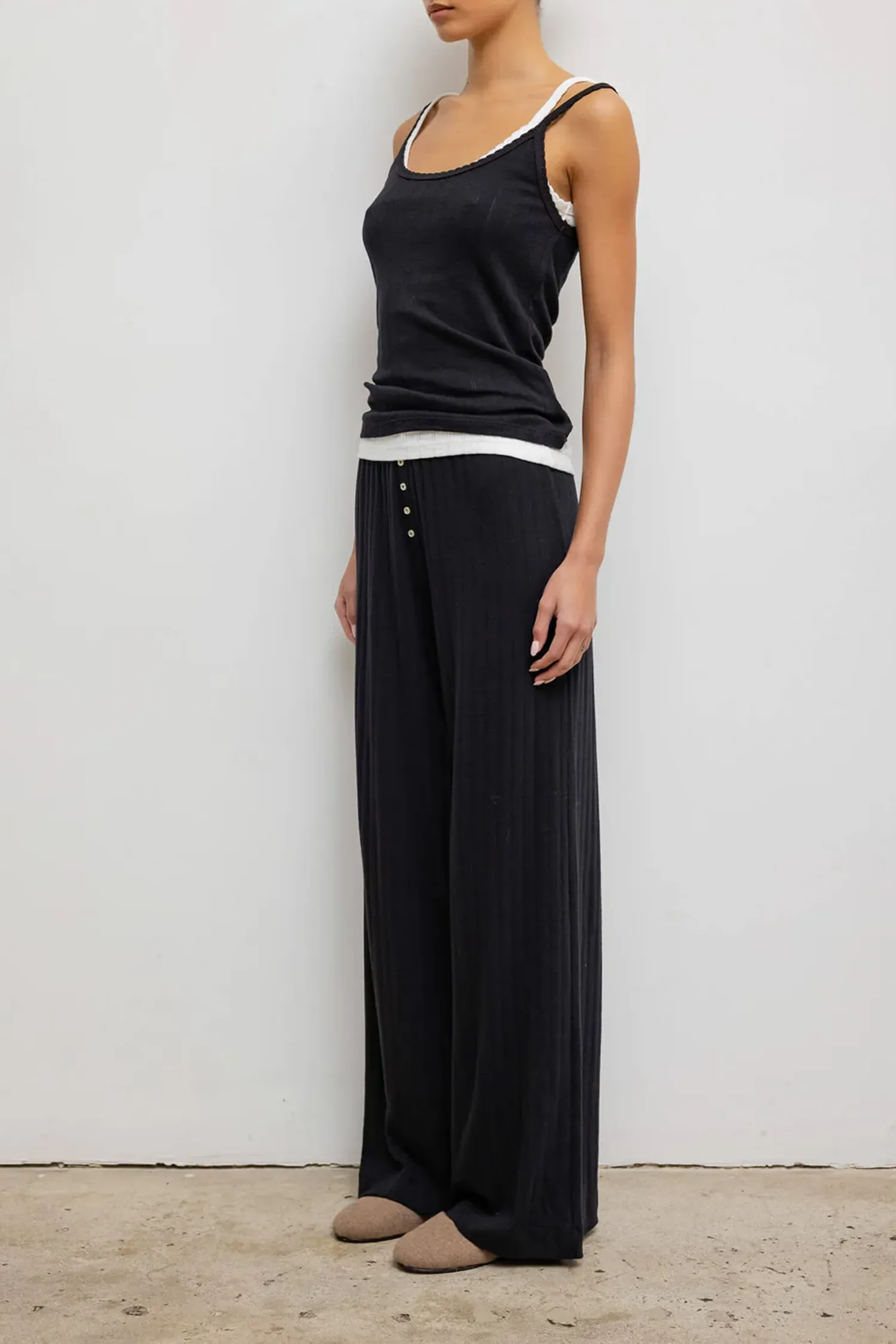 Pointelle Cami Black