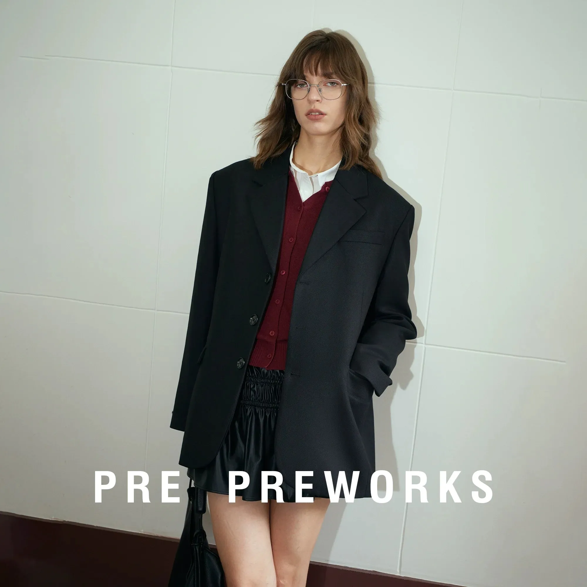 Polo Collar Wool Cardigan