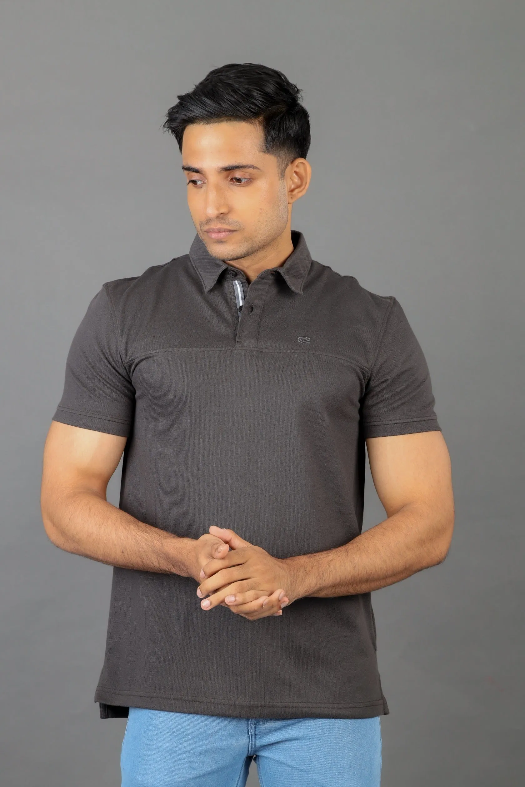 Polo Pique Solid Slim Fit-Olive