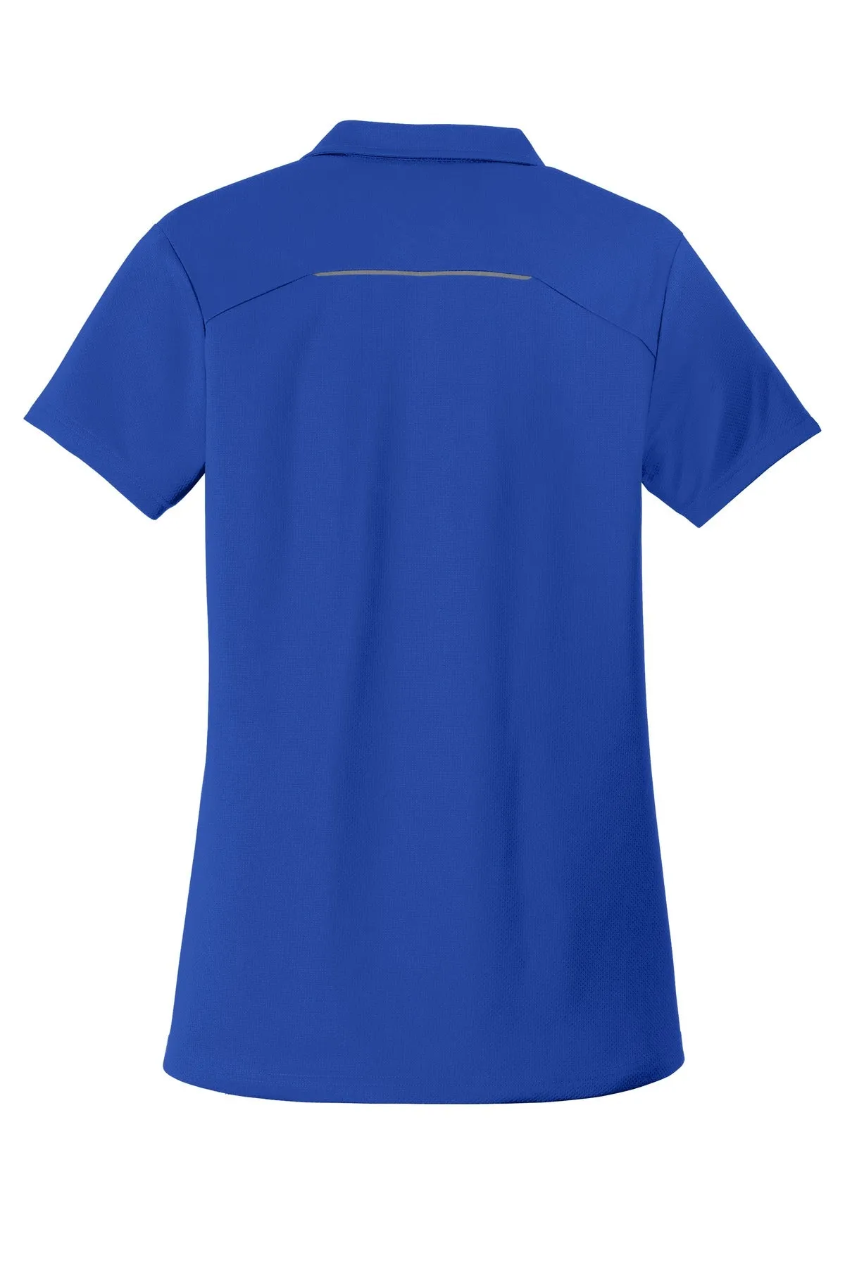 Port Authority Women's Pinpoint Mesh Zip Polo. L580 True Royal