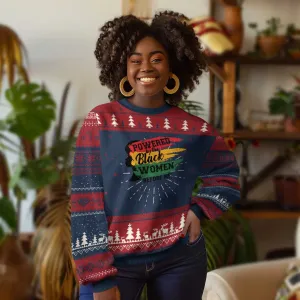 Powered By The Black Women Before Me Ugly Christmas Sweater TS09