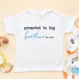Promoted To Big Brother Personalised Year Toddler & Kids T Shirt