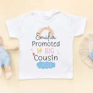 Promoted To Big Cousin Girl Personalised T Shirt
