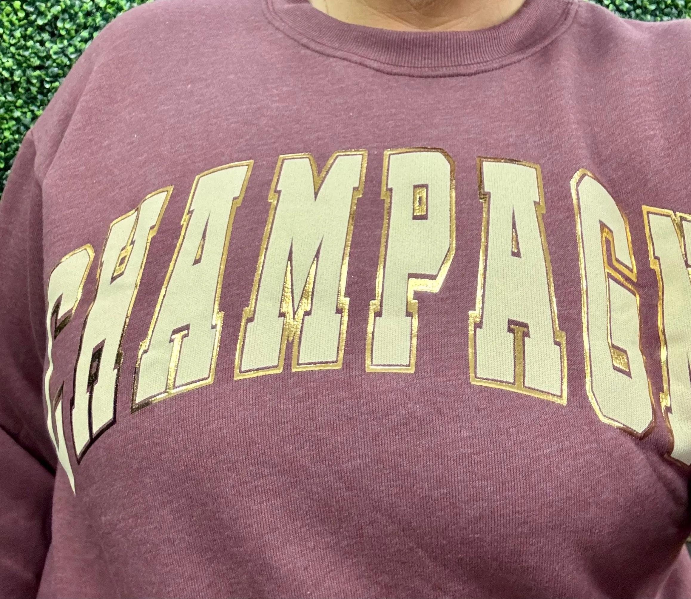 PST CHAMPAGNE FOIL SWEATSHIRT