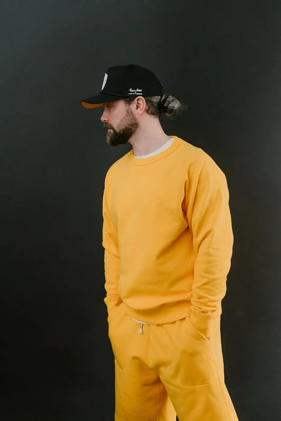 Pullover Crew Neck - Super Looper French Terry - Marigold