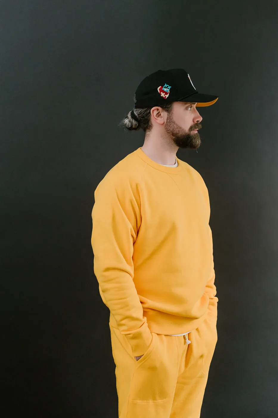 Pullover Crew Neck - Super Looper French Terry - Marigold