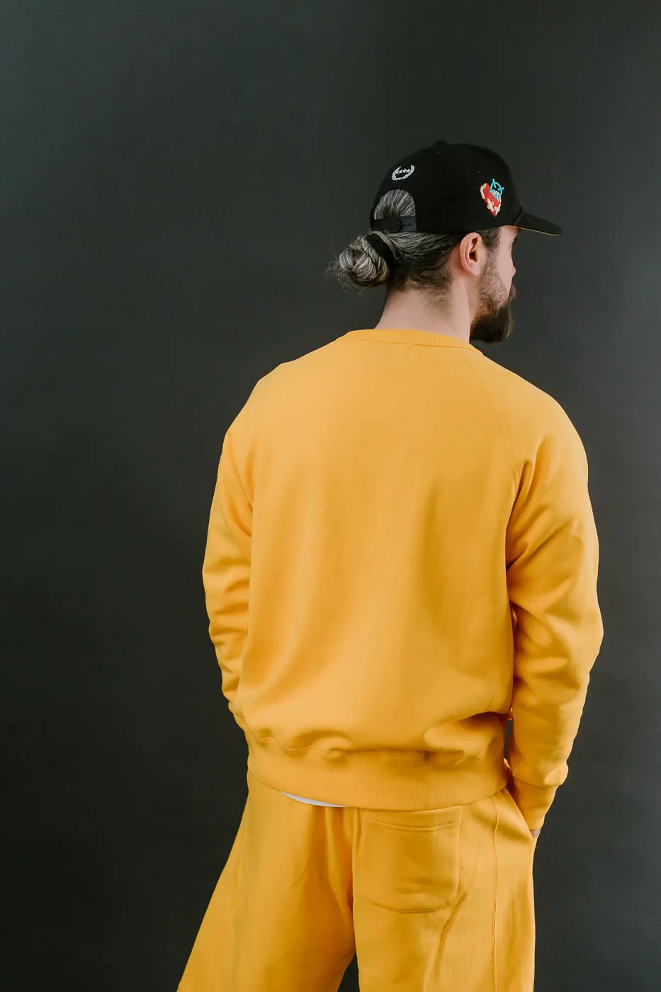 Pullover Crew Neck - Super Looper French Terry - Marigold