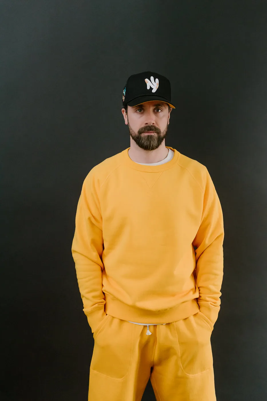 Pullover Crew Neck - Super Looper French Terry - Marigold