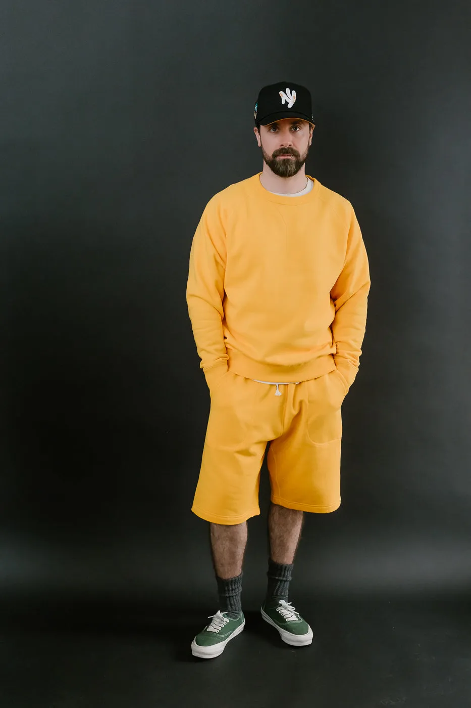 Pullover Crew Neck - Super Looper French Terry - Marigold
