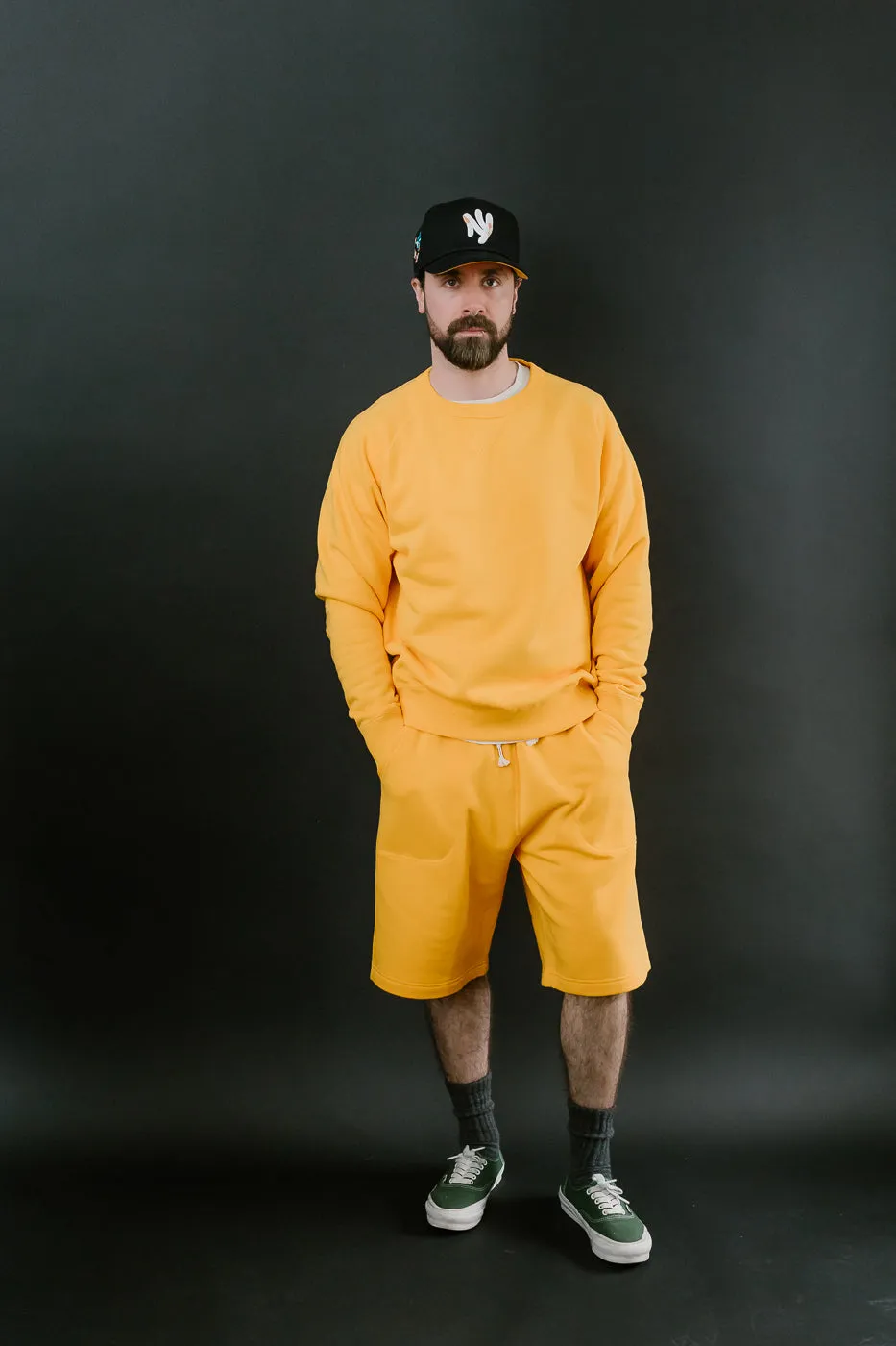 Pullover Crew Neck - Super Looper French Terry - Marigold