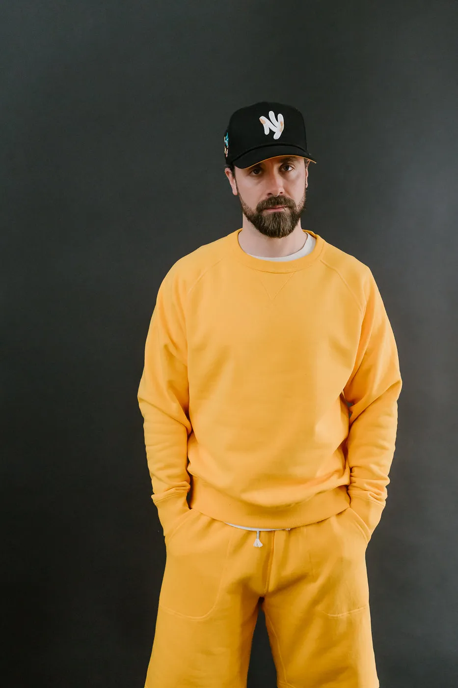Pullover Crew Neck - Super Looper French Terry - Marigold