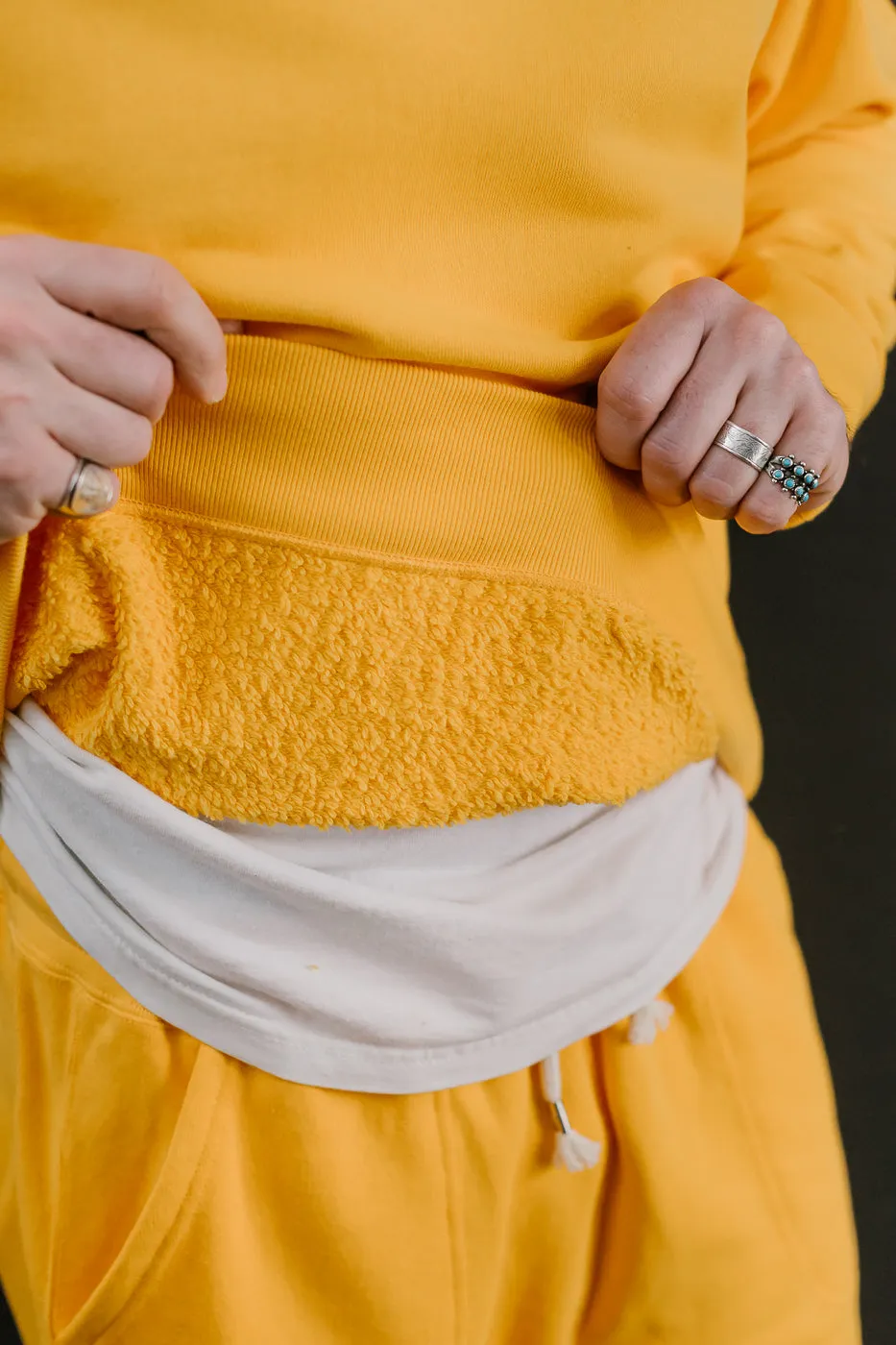 Pullover Crew Neck - Super Looper French Terry - Marigold