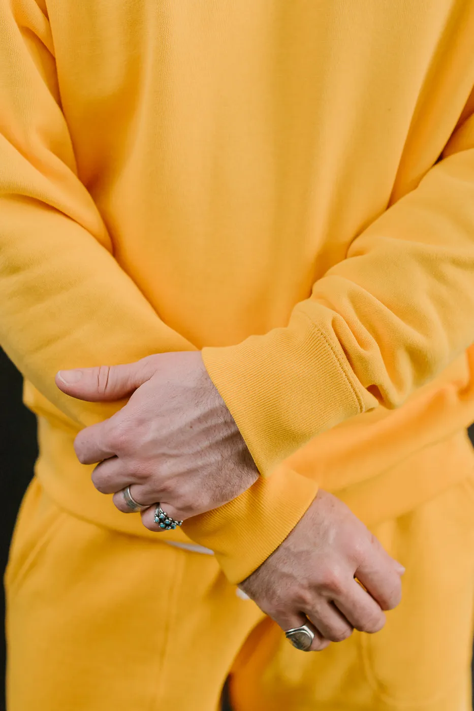 Pullover Crew Neck - Super Looper French Terry - Marigold