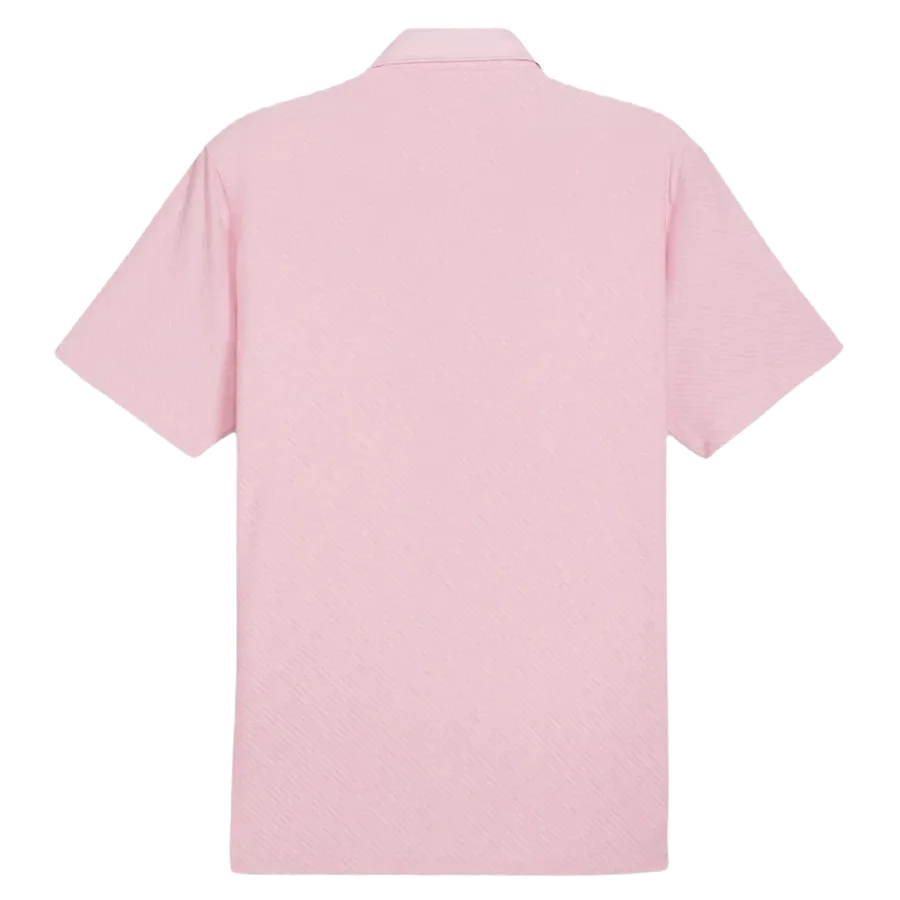 Puma AP Jacquard Stripe Golf Polo - Pink