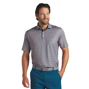 Puma MATTR Essex Golf Polo - Navy/Pink