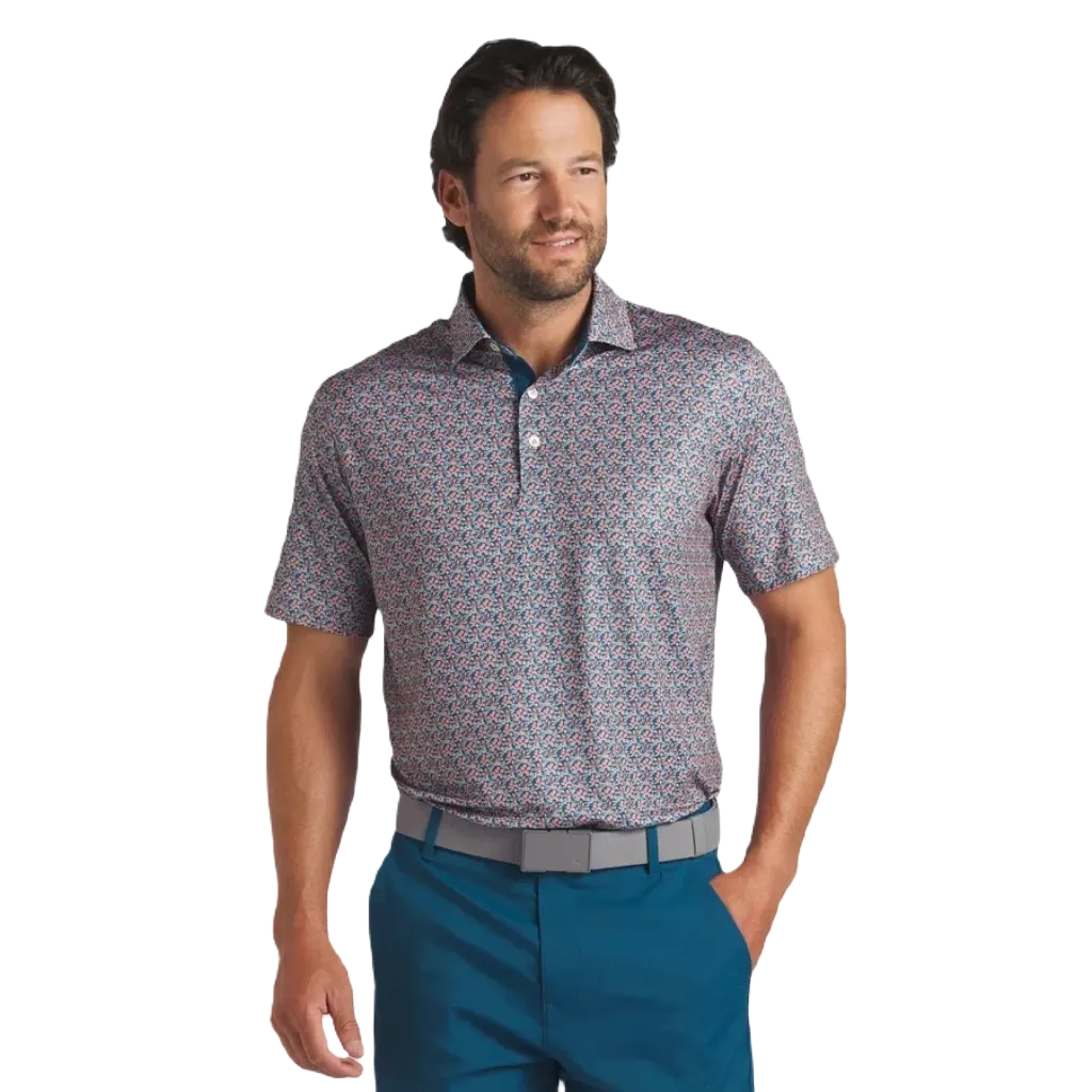 Puma MATTR Essex Golf Polo - Navy/Pink