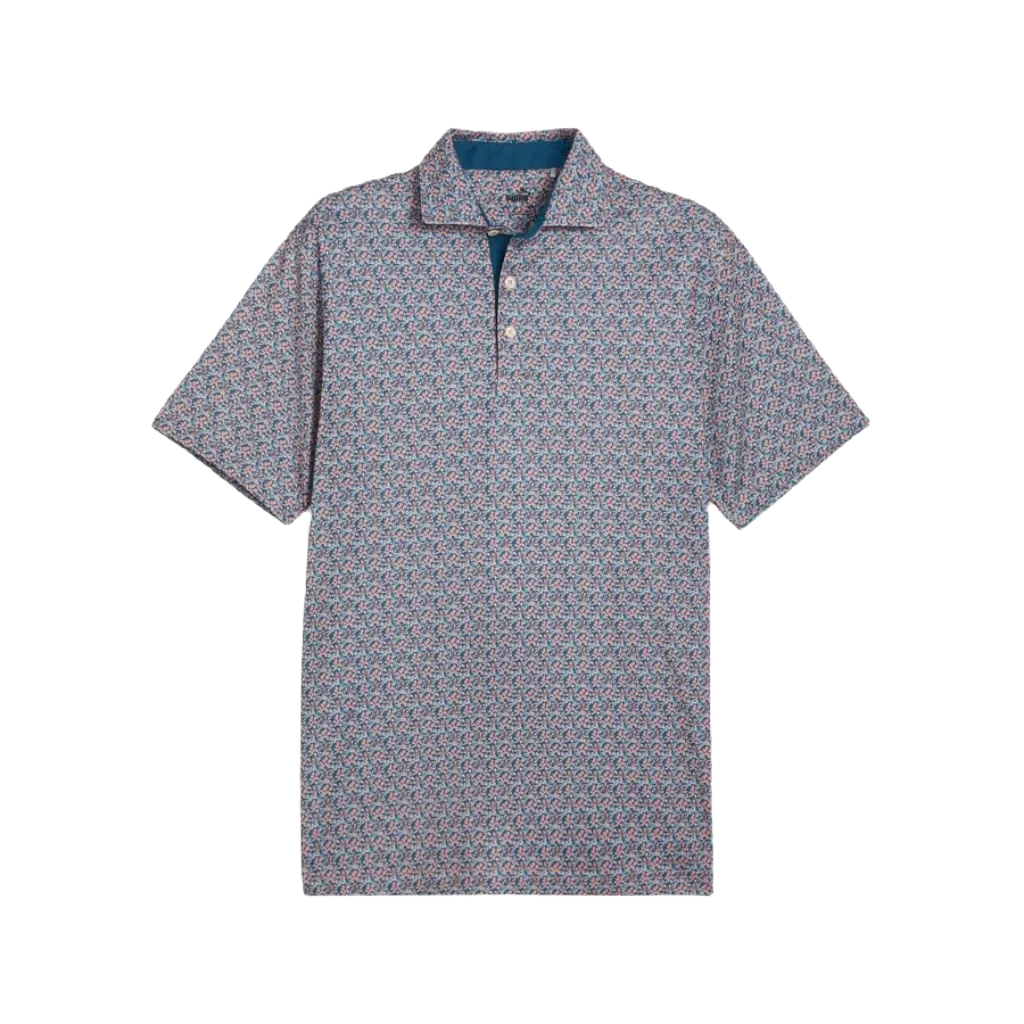 Puma MATTR Essex Golf Polo - Navy/Pink
