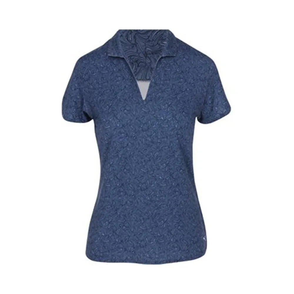 Puma Womens Mattr Tidal Wave Polo - Navy Blazer/White Glow