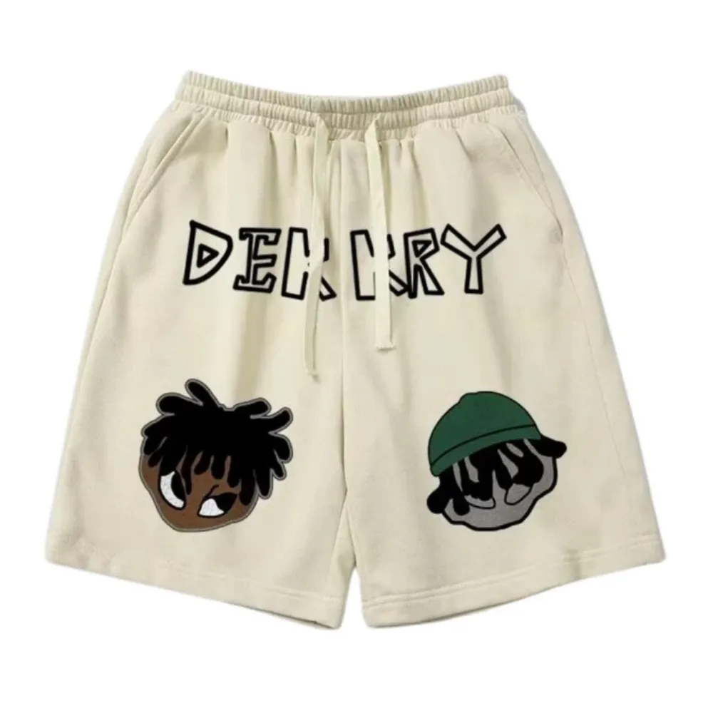 "American Two Weird Kids Print" Shorts