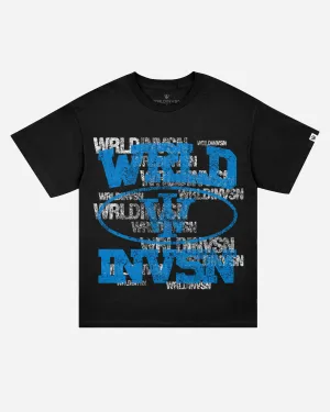 "Overlapping Vintage" Tee (Black/True Blue)