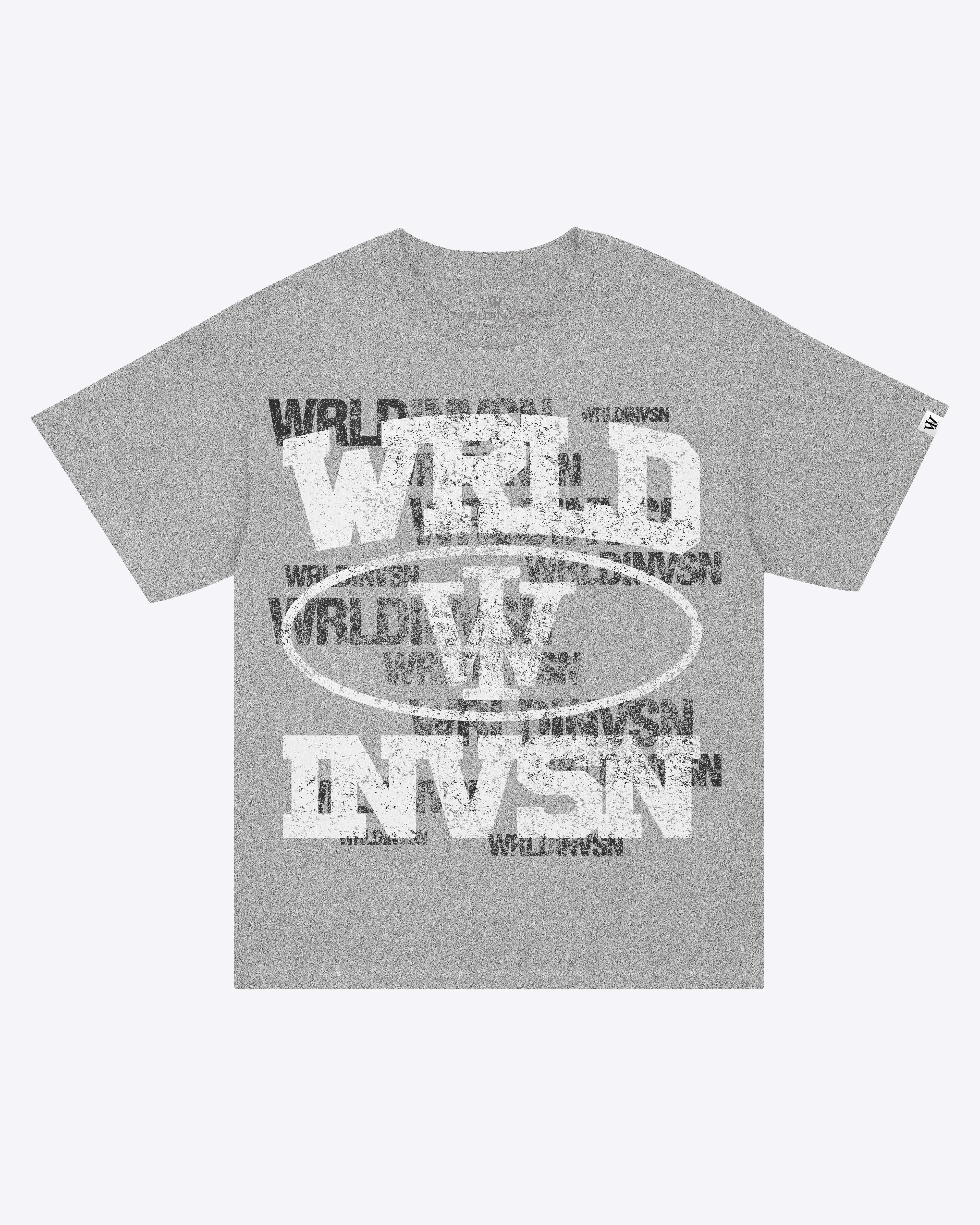 "Overlapping Vintage" Tee (Grey/White)