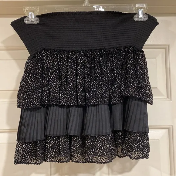 Ramy Brook Mini Tiered Ruffle Skirt