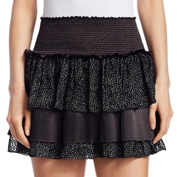 Ramy Brook Mini Tiered Ruffle Skirt