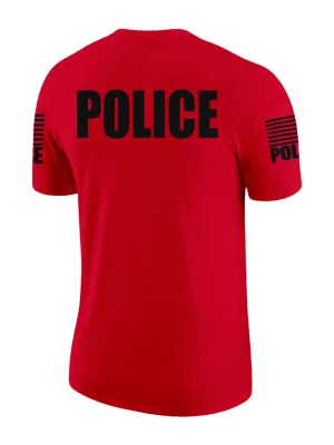 Red Police Men's Shirt - Short Sleeve (Black)