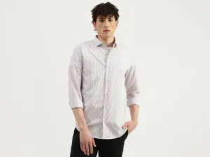 Regular Fit Cut Away Collar Striped Shirts