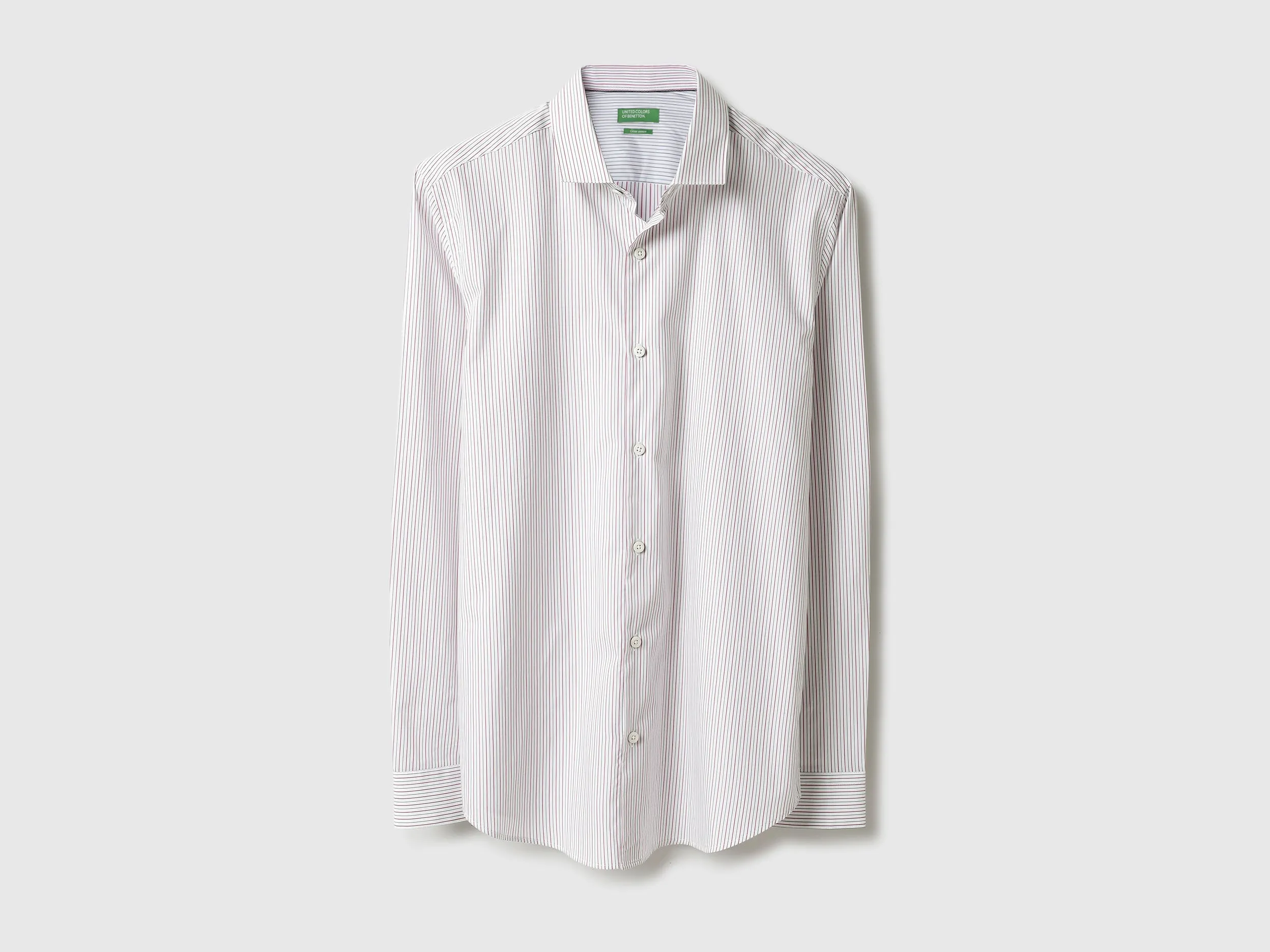 Regular Fit Cut Away Collar Striped Shirts