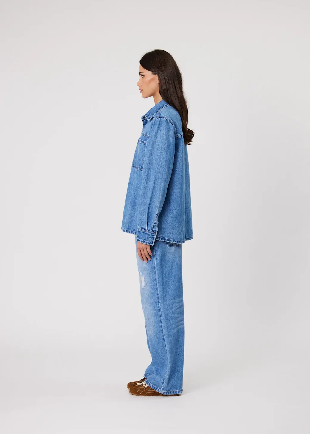 REMAIN Effie Shirt - Mid Blue