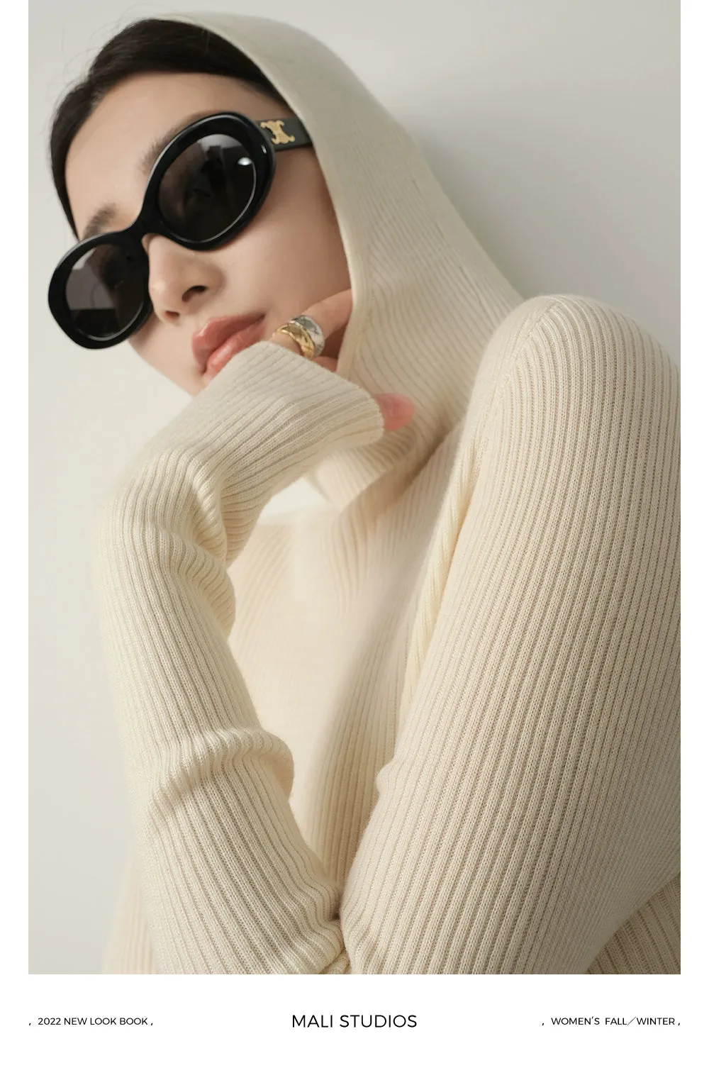Ribbed Turtleneck Knitwear