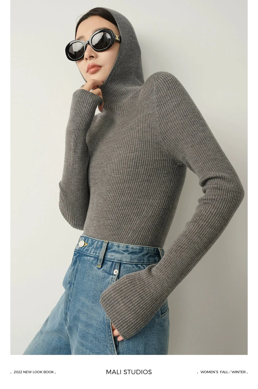 Ribbed Turtleneck Knitwear