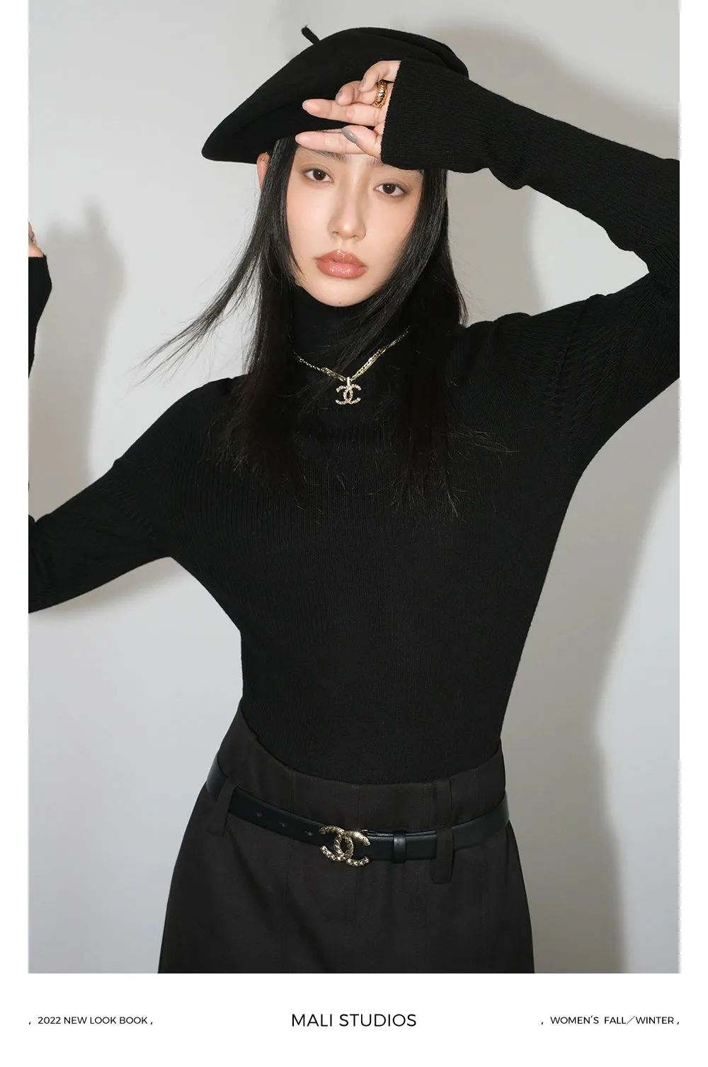 Ribbed Turtleneck Knitwear