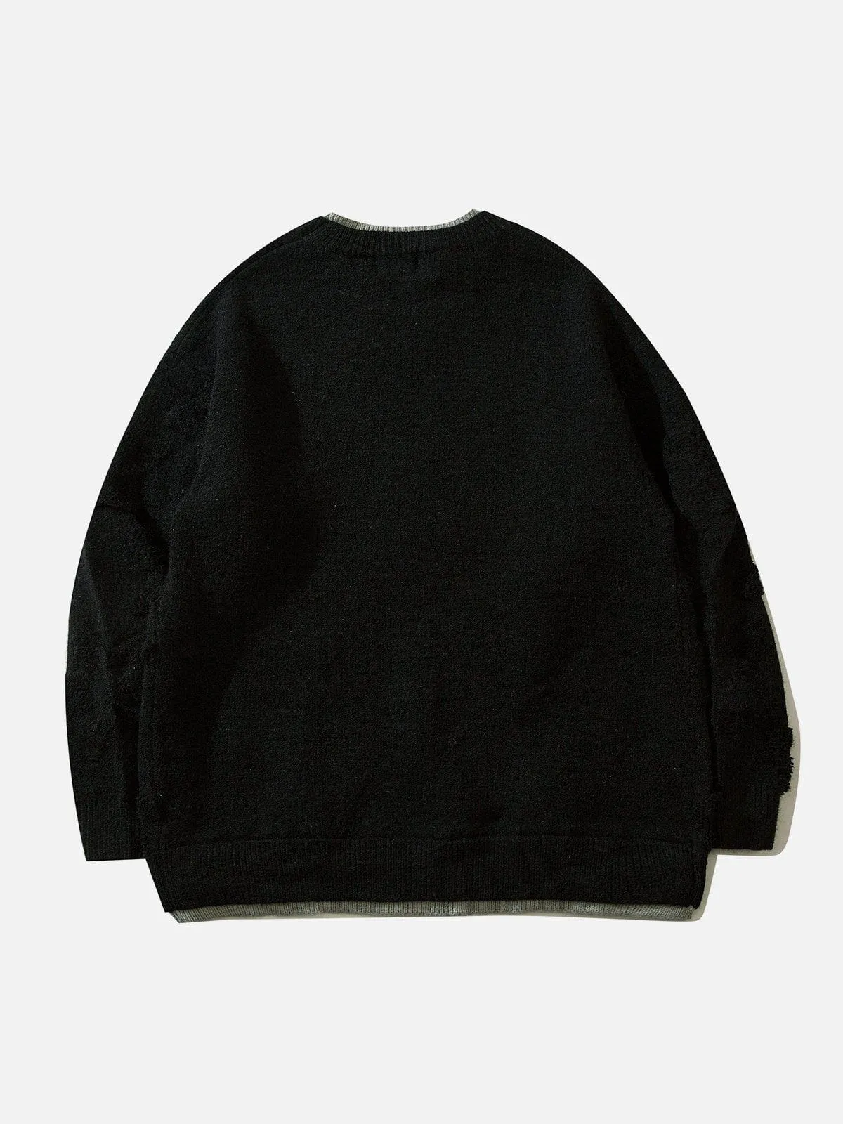 Rimiro - Fake Two 3D Star Graphics Sweater