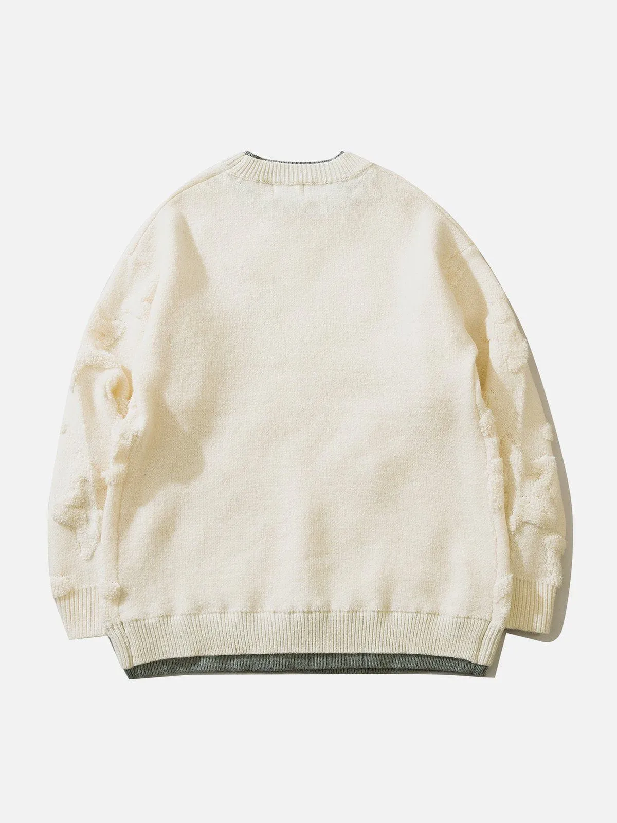 Rimiro - Fake Two 3D Star Graphics Sweater