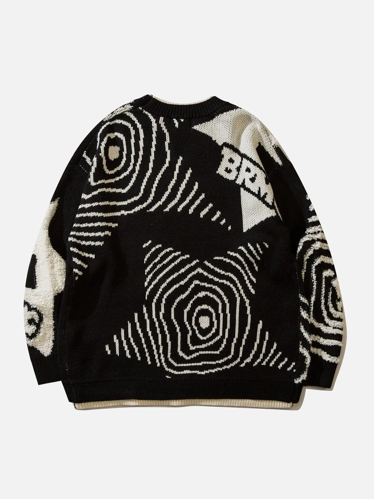 Rimiro - Fake-Two Flocking Patchwork Sweater