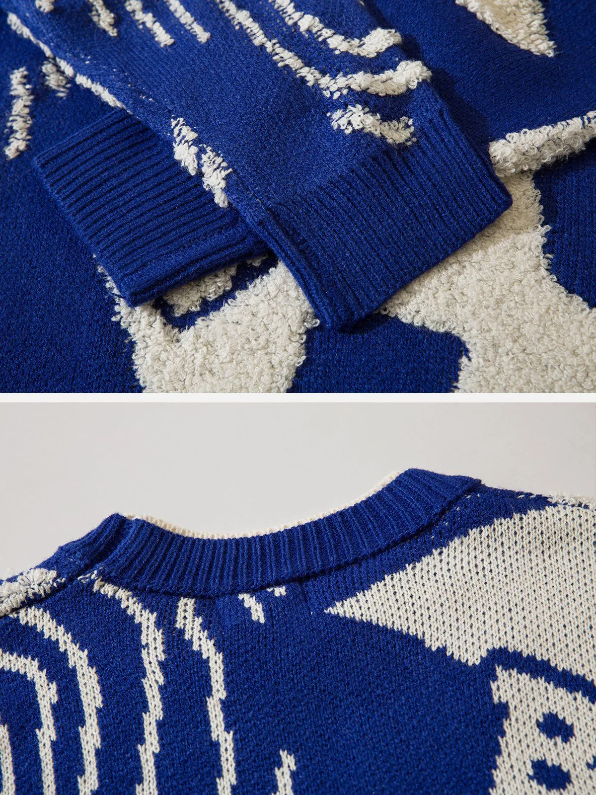 Rimiro - Fake-Two Flocking Patchwork Sweater