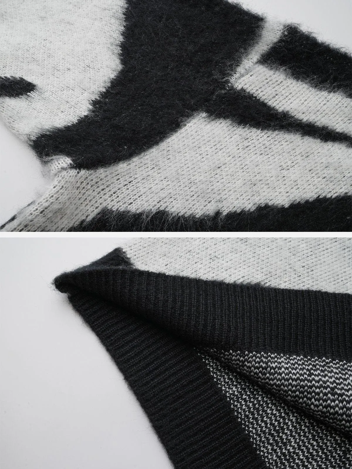 Rimiro - Irregular Contrasting Color Sweater