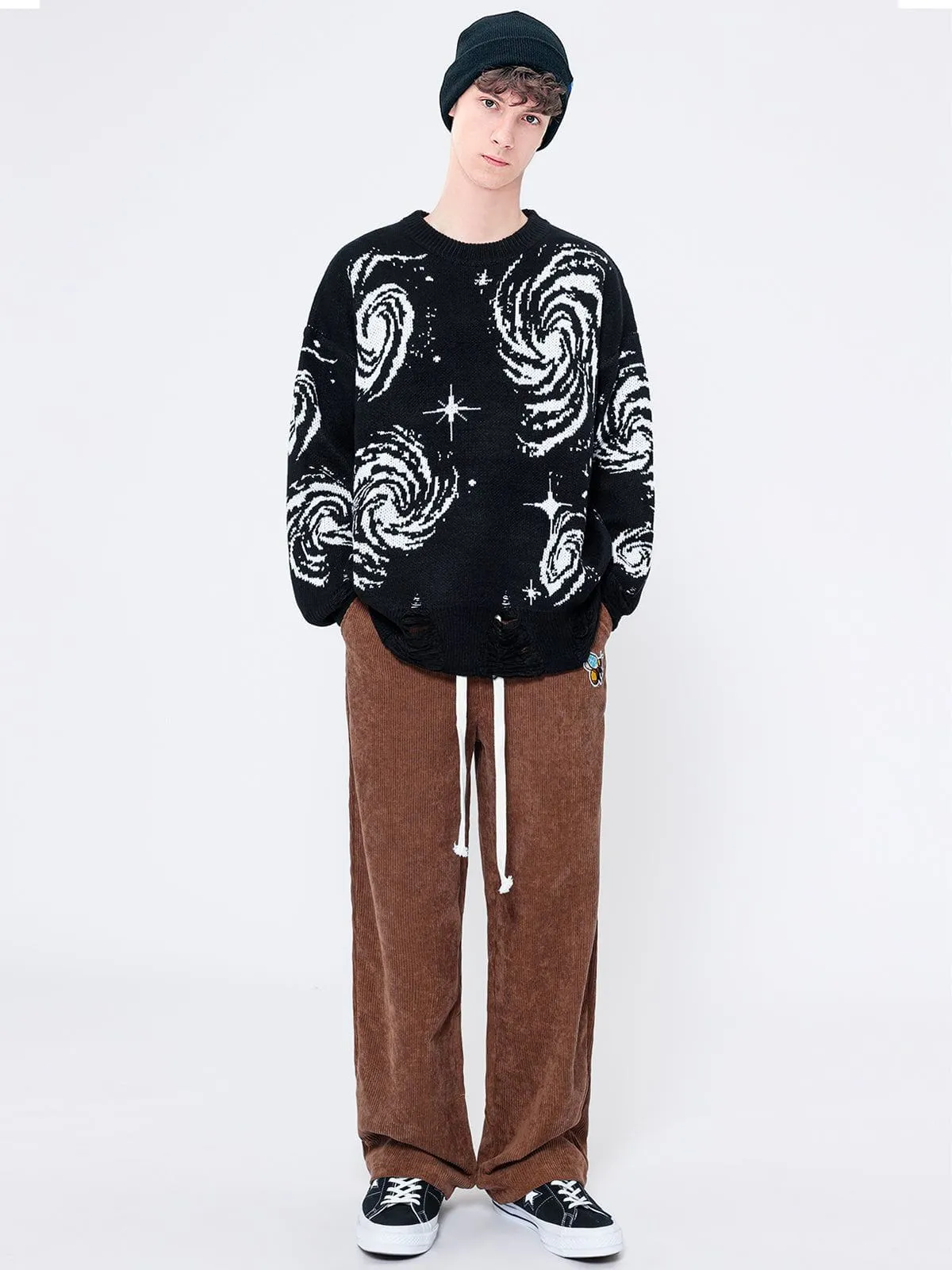 Rimiro - Starry Night Jacquard Knit Sweater