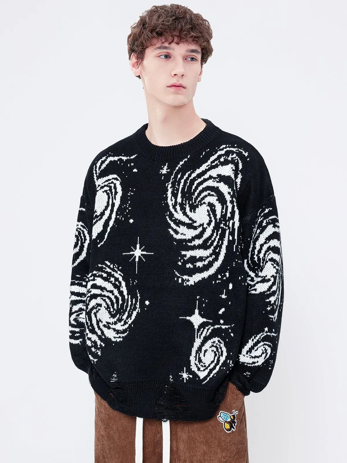 Rimiro - Starry Night Jacquard Knit Sweater