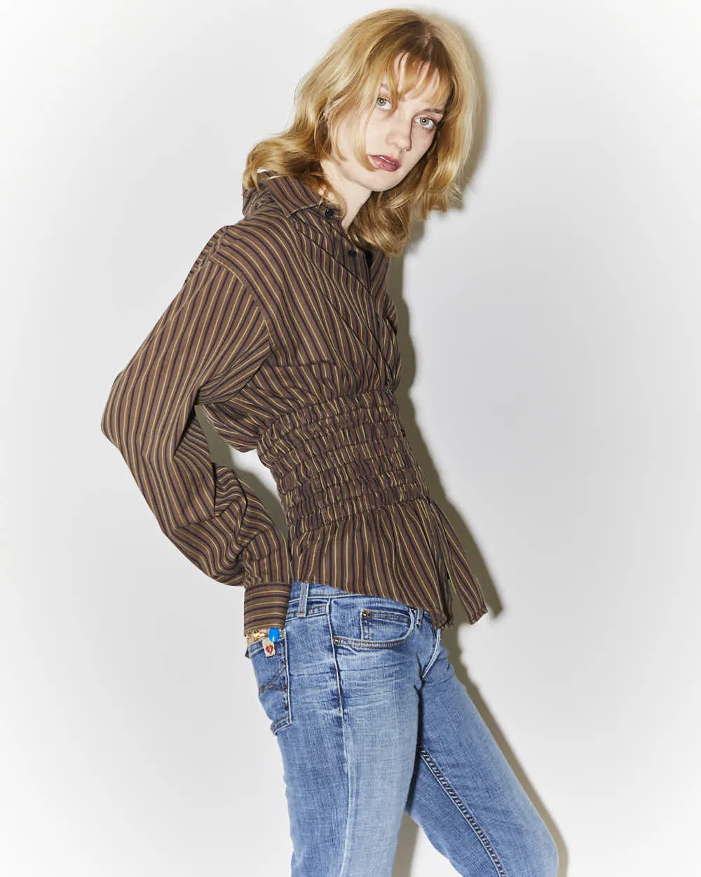 Rokit Originals Reworked Shirred Honey Shirt